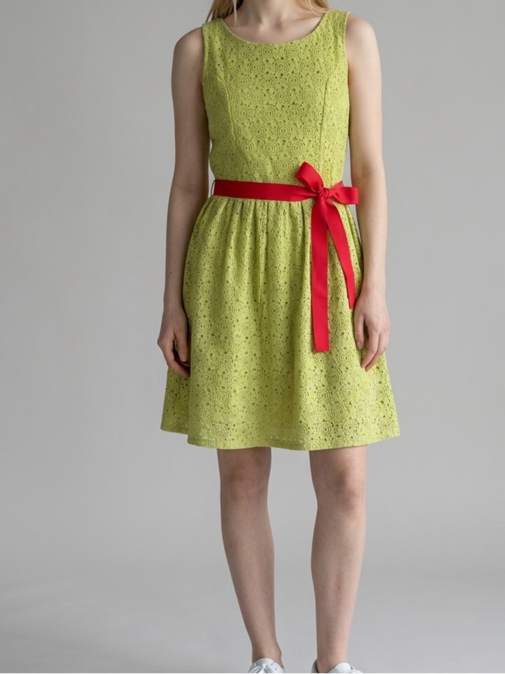 Ark & Co Green Lace Fit & Flare Dress, Size Small